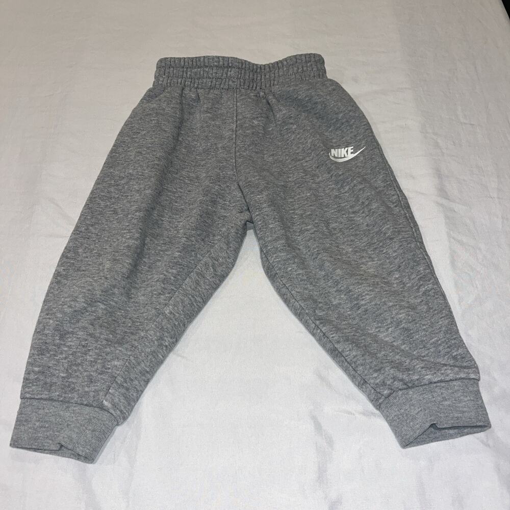 Nike Sweatpants 3T Gray Joggers Fleece Toddler Baby Lounge Pull On Pants
